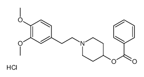 4-Piperidinol, 1-(2-(3,4-dimethoxyphenyl)ethyl)-, benzoate (ester), hy drochloride结构式