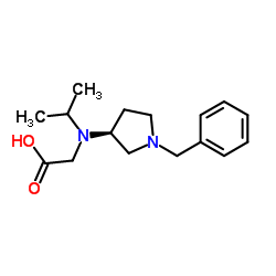 N-[(3S)-1-Benzyl-3-pyrrolidinyl]-N-isopropylglycine Structure