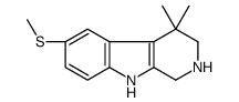 4,4-dimethyl-6-methylsulfanyl-1,2,3,9-tetrahydropyrido[3,4-b]indole结构式