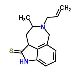 5-Allyl-4-methyl-1,2a,3,4,5,6-hexahydro-2H-azepino[5,4,3-cd]indole-2-thione结构式