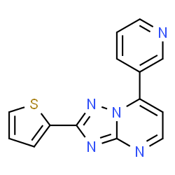 7-(pyridin-3-yl)-2-(thiophen-2-yl)[1,2,4]triazolo[1,5-a]pyrimidine structure