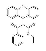 rac-9-(1'-ethoxycarbonyl-2'-phenyl-2'-oxoeth-1'-yl)xanthene Structure