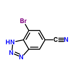 4-Bromo-1H-benzotriazole-6-carbonitrile Structure