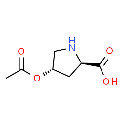 D-Proline, 4-(acetyloxy)-, trans- (9CI) Structure
