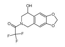 6,7-Methylenedioxy-N-trifluoroacetyl-1,2,3,4-tetrahydroisoquinolin-4-ol结构式