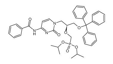 bis(2-propyl) N4-benzoyl-1-(S)-(2-phosphonomethoxy-3-triphenylmethoxypropyl)cytosine Structure