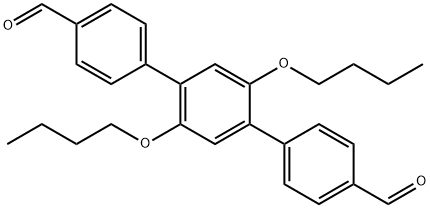 2',5'-二丁氧基-[1,1':4',1''-三联苯]-4,4''-二甲醛结构式