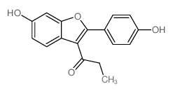 1-[6-hydroxy-2-(4-hydroxyphenyl)benzofuran-3-yl]propan-1-one结构式