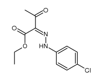 ethyl 2-(4-chlorophenyl)hydrazono-3-oxobutyrate Structure