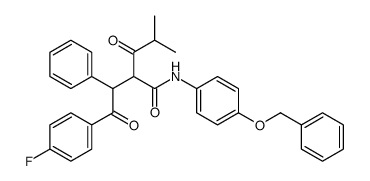 2-[2-(4-Fluorophenyl)-2-oxo-1-phenyl-ethyl]-4-methyl-3-oxo-pentanoic Acid, (4-Benzyloxy-phenyl)-amide structure