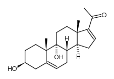 3β,9α-dihydroxypregna-5,16-dien-20-one Structure