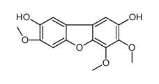2,8-dihydroxy-3,4,7-trimethoxydibenzofuran结构式