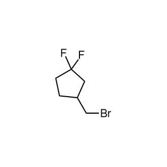 3-(溴甲基)-1,1-二氟环戊烷结构式