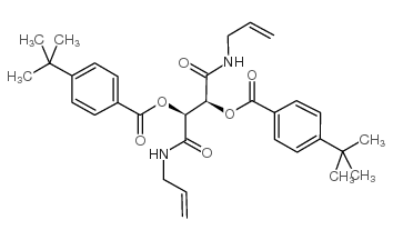 O,O’-双(4-叔丁基苯酰)-N,N’-二烯丙基-L-酒石肼结构式