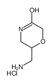 6-(Aminomethyl)-3-morpholinone hydrochloride structure