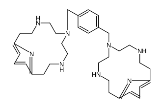 7-[[4-(4,7,10,17-tetrazabicyclo[11.3.1]heptadeca-1(17),13,15-trien-7-ylmethyl)phenyl]methyl]-4,7,10,17-tetrazabicyclo[11.3.1]heptadeca-1(17),13,15-triene Structure