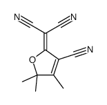 2-(3-cyano-4,5,5-trimethylfuran-2-ylidene)propanedinitrile structure