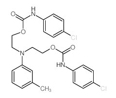 Carbanilic acid,p-chloro-, (m-tolylimino)diethylene ester (8CI) structure