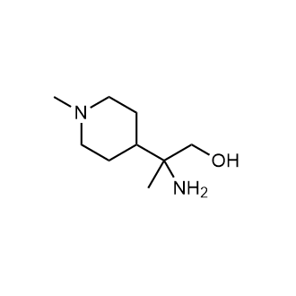 2-氨基-2-(1-甲基哌啶-4-基)丙-1-醇结构式