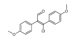 (E)-3-氯-2,3-双(4-甲氧基苯基)丙烯醛结构式