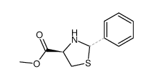 (2RS,4R)-2-phenylthiazolidine-4-carboxylic acid, methyl ester结构式