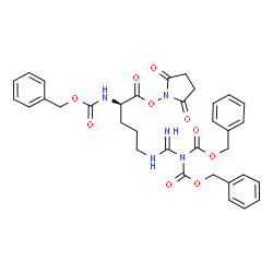 Nα,Nomega,Nomega'-Tris-ZD-精氨酸N-羟基琥珀酰亚胺酯结构式