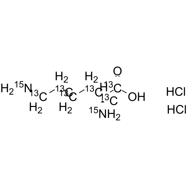 L-Lysine-13C6,15N2 dihydrochloride结构式