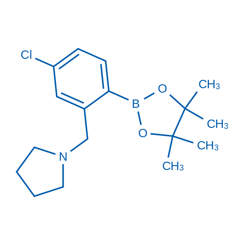 1-(5-Chloro-2-(4,4,5,5-tetramethyl-1,3,2-dioxaborolan-2-yl)benzyl)pyrrolidine structure