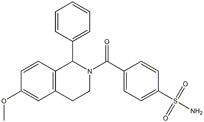 4-(6-methoxy-1-phenyl-1,2,3,4-tetrahydroisoquinoline-2-carbonyl)benzenesulfonamide Structure