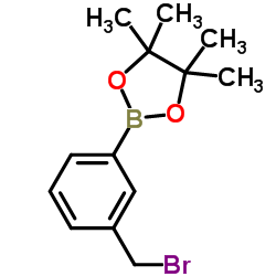 (3-溴甲基苯基)硼酸频哪醇酯结构式