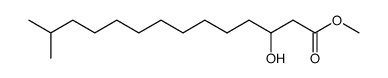 methyl 3-hydroxy-13-methyltetradecanoate结构式