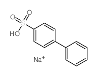 [1,1'-Biphenyl]-4-sulfonicacid, sodium salt (1:1) structure