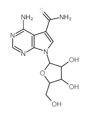 7H-Pyrrolo[2,3-d]pyrimidine-5-carbothioamide,4-amino-7-b-D-ribofuranosyl- Structure