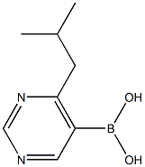 4-(iso-Butyl)pyrimidine-5-boronic acid结构式