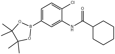 4-氯-3-(环戊基甲酰胺基)苯硼酸频哪醇酯结构式