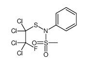 N-phenyl-N-[(1,1,2,2-tetrachloro-2-fluoroethyl)thio]methanesulphonamide structure