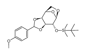 .beta.-D-Galactopyranose, 1,6-anhydro-2-O-(1,1-dimethylethyl)dimethylsilyl-3,4-O-(4-methoxyphenyl)methylene- Structure