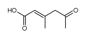 3-methyl-5-oxo-hex-2-enoic acid Structure