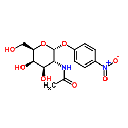 |p|-Nitrophenyl 2-acetamido-2-deoxy-α-D-galactopyranoside structure
