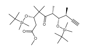 (3S,6R,7S,8S)-methyl 3,7-bis((tert-butyldimethylsilyl)oxy)-4,4,6,8-tetramethyl-5-oxodec-9-ynoate Structure