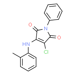 3-chloro-1-phenyl-4-(2-toluidino)-1H-pyrrole-2,5-dione结构式