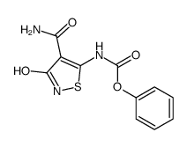 (4-carbamoyl-3-hydroxy-isothiazol-5-yl)-carbamic acid phenyl ester structure
