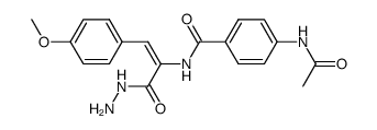 4-acetamido-N-[(Z)-1-(hydrazinecarbonyl)-2-(4-methoxyphenyl)ethenyl]be nzamide结构式