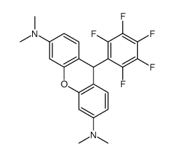 3-N,3-N,6-N,6-N-tetramethyl-9-(2,3,4,5,6-pentafluorophenyl)-9H-xanthene-3,6-diamine结构式