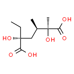 (2S,3R,5S)-5-Ethyl-2,5-dihydroxy-2,3-dimethylhexanedioic acid结构式