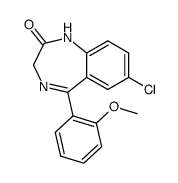 7-Chloro-1,3-dihydro-5-(2-methoxyphenyl)-2H-1,4-benzodiazepine-2-one结构式