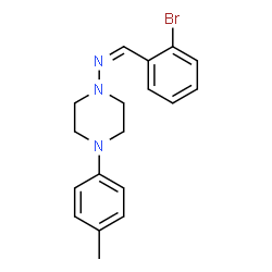 N-[(Z)-(2-bromophenyl)methylidene]-4-(4-methylphenyl)piperazin-1-amine Structure