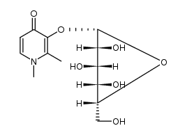 (1,4-dihydro-1,2-dimethyl-4-oxo-pyridin-3-yl)β-D-glucopyranoside结构式