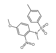 toluene-4-sulfonic acid-(4-methoxy-N-methyl-2-nitro-anilide)结构式