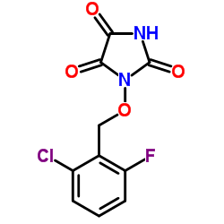 1-[(2-Chloro-6-fluorobenzyl)oxy]-2,4,5-imidazolidinetrione Structure